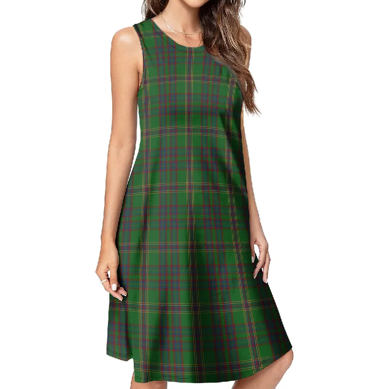 Westmeath County Ireland Tartan Womens Casual Dresses