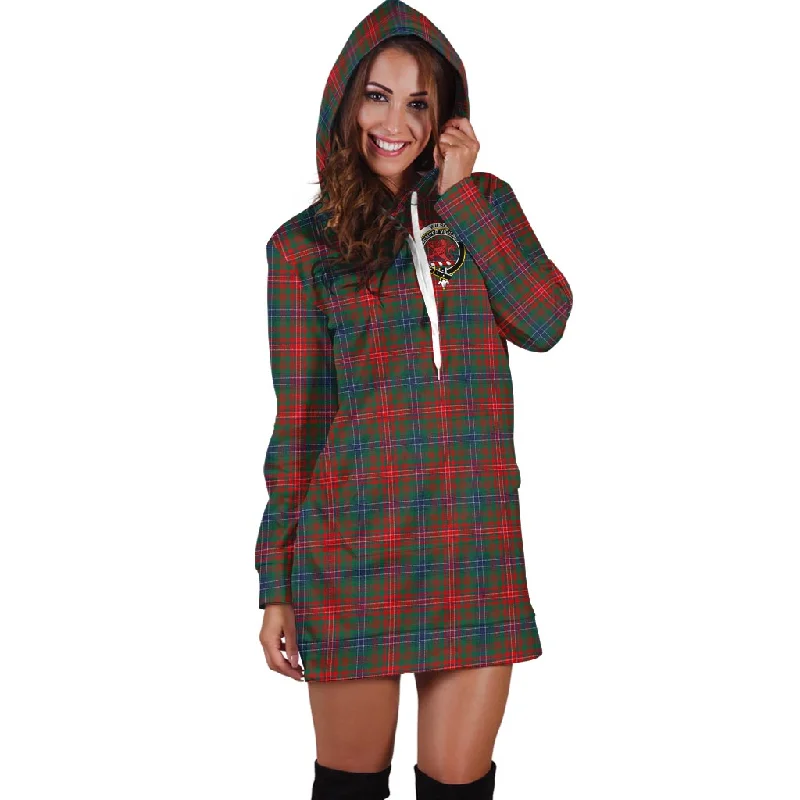 Wilson Modern Tartan Hoodie Dress with Family Crest