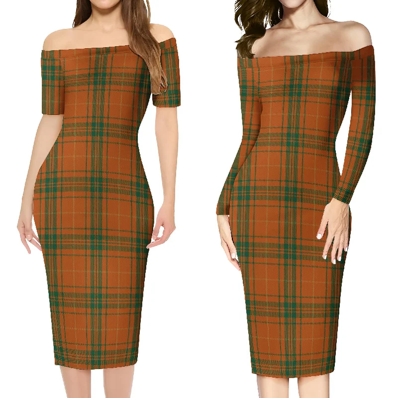 Wolfe Tartan Off Shoulder Lady Dress