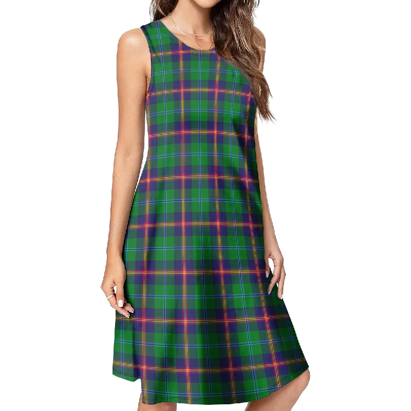 Young Tartan Womens Casual Dresses