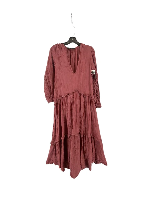 Dress Casual Maxi By Zara In Mauve, Size: M