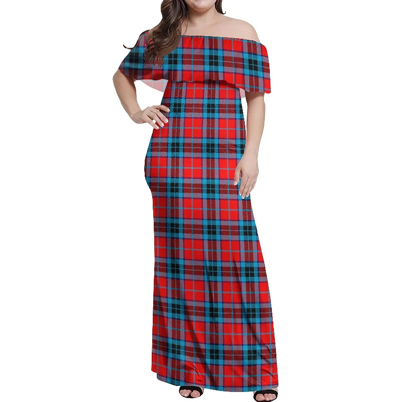 MacTavish (McTavish) Tartan Off Shoulder Long Dress