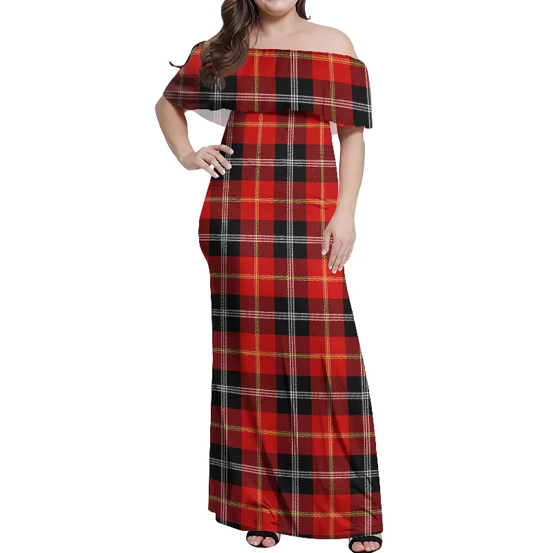 Majoribanks Tartan Off Shoulder Long Dress