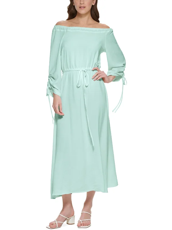 Womens Blouson Long Maxi Dress