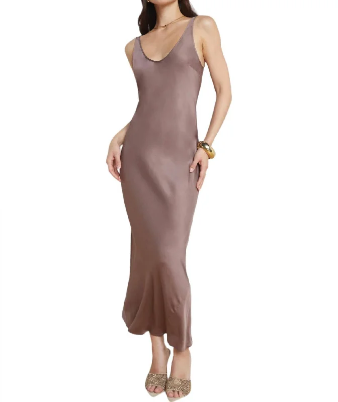 Akiya Tank Dress In Deep Taupe