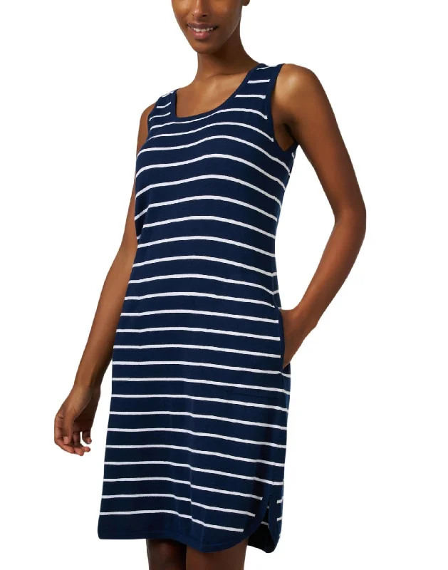 Stripe Tank Dress In Navy/white