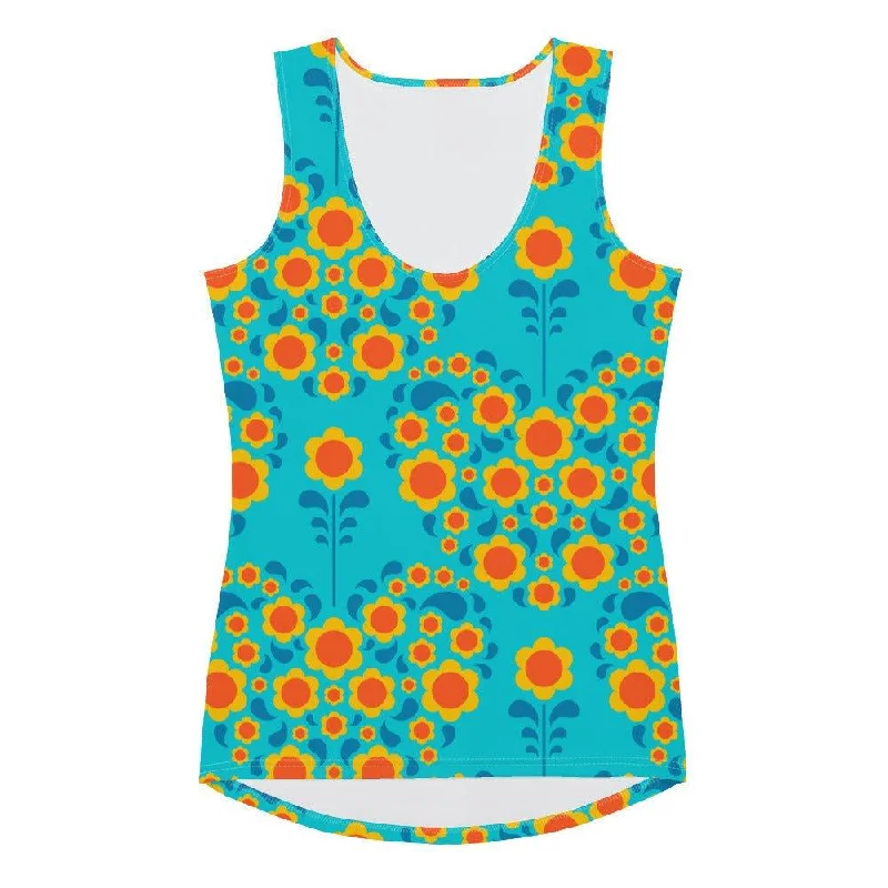 HEARTBEAT orange blue - Tank Top