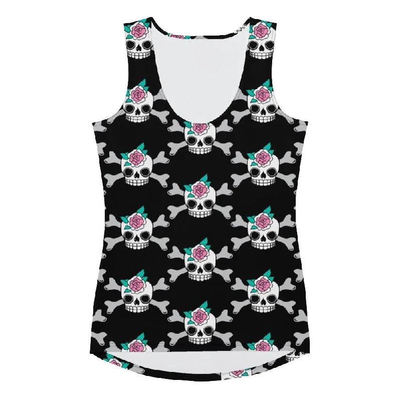 SKULLROSE black - Tank Top